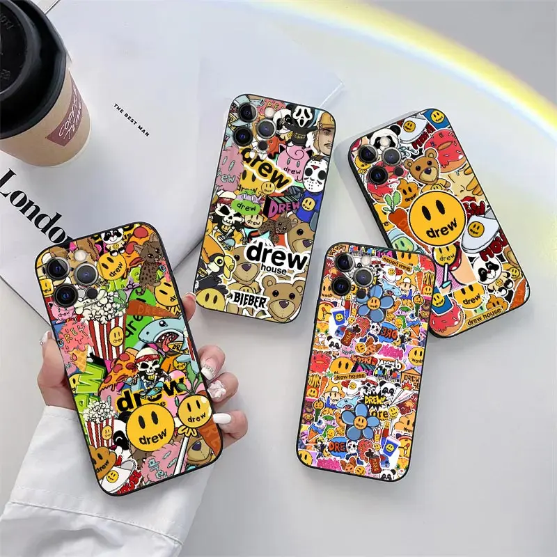 

Luxury D-D-rews-Houses Phone Case for iPhone 11 15 Pro Max Case Coque 14 Plus 13 Pro 12 11 X XS XR 7 8 SE 2020 6s TPU Soft Cover