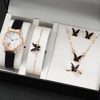 Fashion Women's Quartz Watch PU Leather Strap Student Cute Cartoon Girl WatchesJewlery Set NO BOX 2