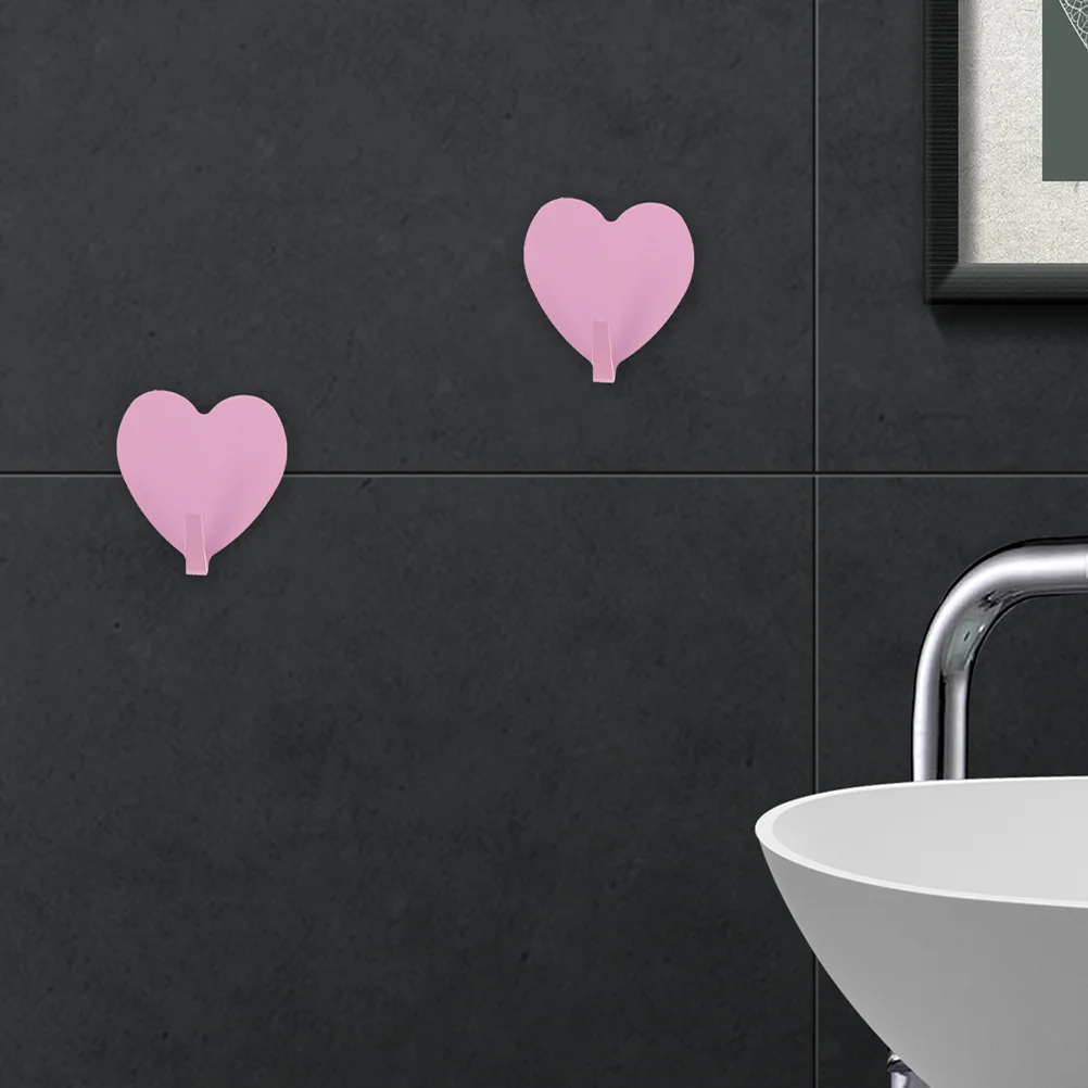 

16 Pcs Love Hook Decoration for Home Self-adhesive Wall Hooks Décor Household Iron Bath Towel Light Decorations