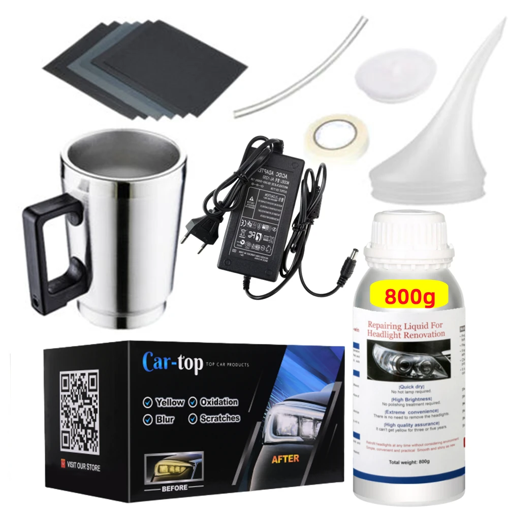 Kit de polissage chimique pour phares de voiture, liquide polymère,  liquide, réparation, polissage - AliExpress