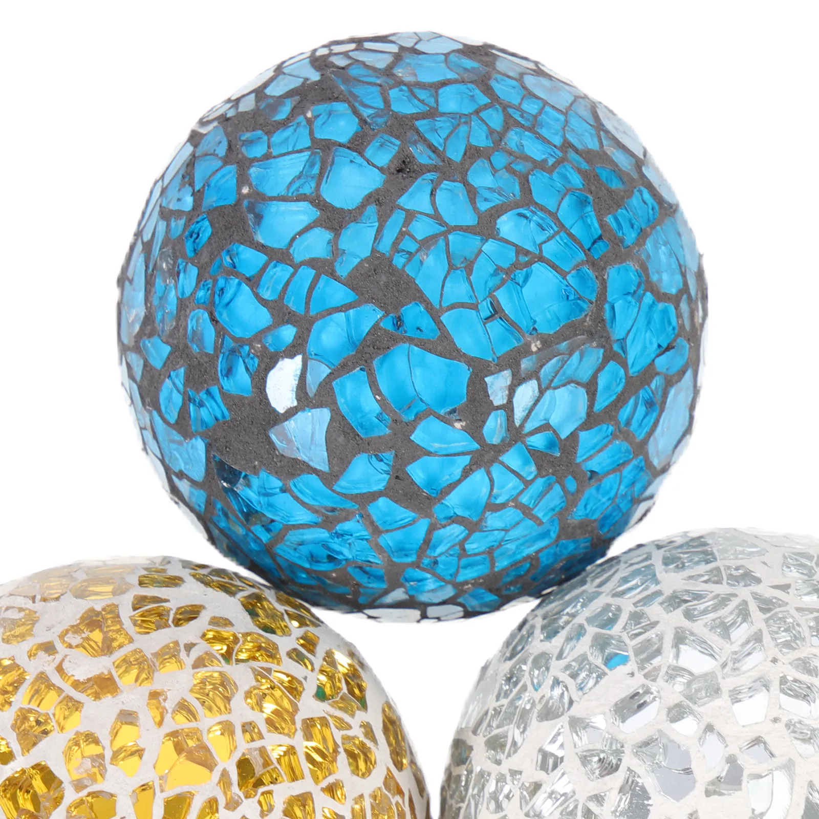 6Pcs 홈 오피스 책상 장식 파티 장식 사진 소품에 대 한 프리미엄 광택 유리 공 크리스마스 새해 축제 댄스 플로어