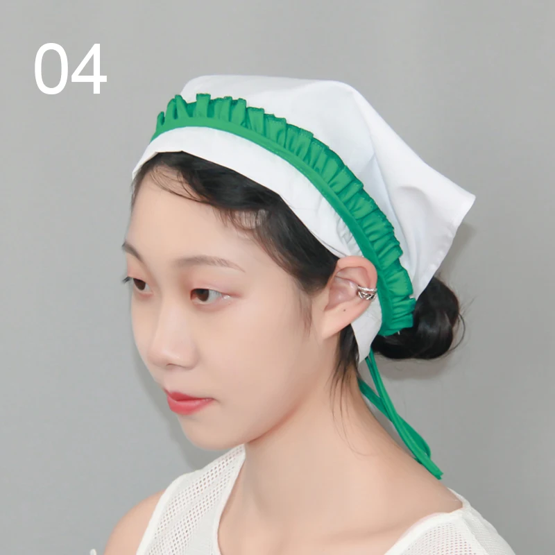 Women's Chef Hat Waiter Headscarf Japanese Izakaya Sushi Restaurant Cooking Bakery Work Cap Catering Dust Proof Sanitary Cap 6