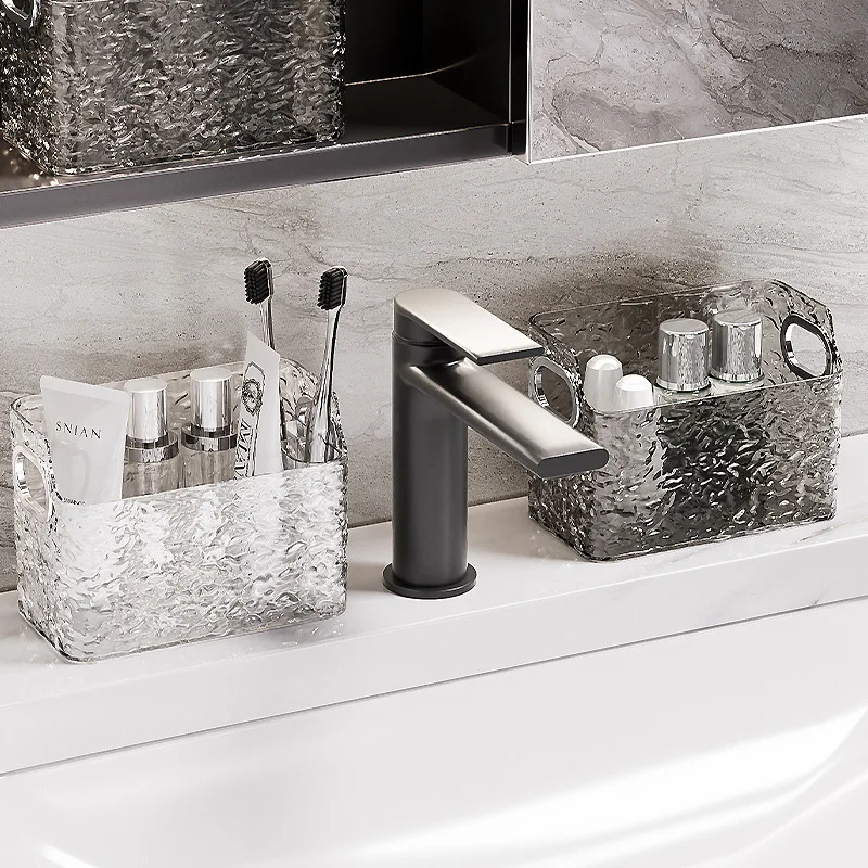 Light Luxury Water Corrugated Trapezoidal Open Desktop Storage Box Cosmetics Storage Box Multi-grid Makeup Organizer Box 3
