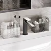 Light Luxury Water Corrugated Trapezoidal Open Desktop Storage Box Cosmetics Storage Box Multi-grid Makeup Organizer Box 3