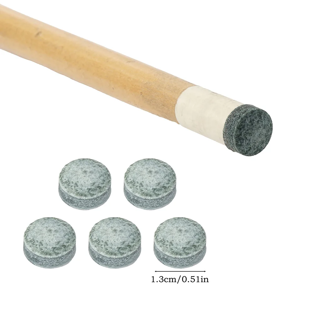 5PCS 13MM Cowhide Pool Cue Leather Tips For Black Eight Cue Nine Billiard Accessories billiard shaft billiard bridge stick