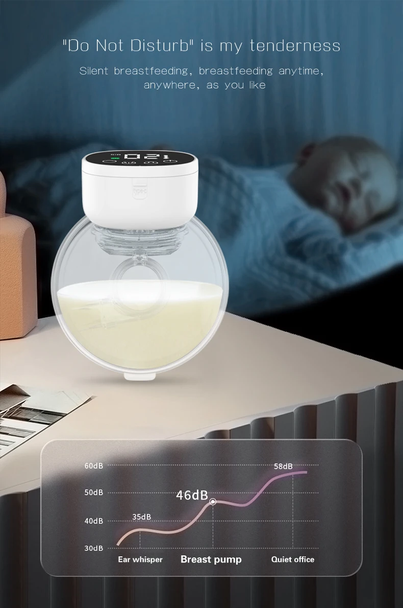 Electric Hands-free Wearable Breast Pump Silent Portable Comfort_voghion.com