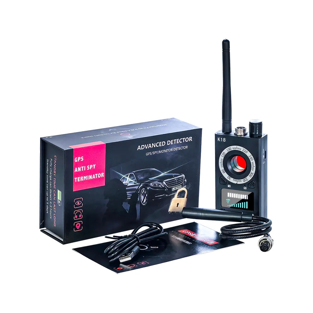 K18 Multi-function Camera Detector GPS Bug hunter's GPS lens Detect Machine Wireless Lens Device Finder