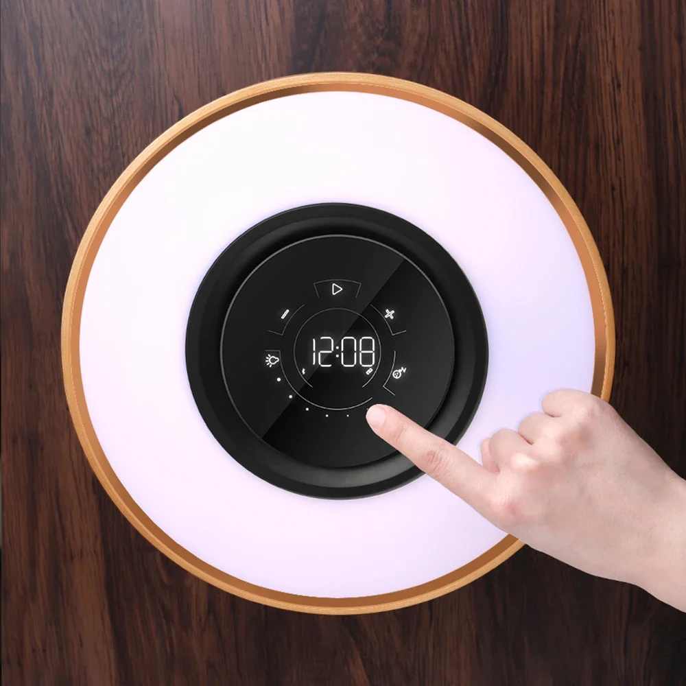 Hot-selling Smart Home Bedroom Gadgets Bedside LED Lamp Wireless Charger and Bluetooth Speaker Night Lamp Reading Ambient Lamps 5