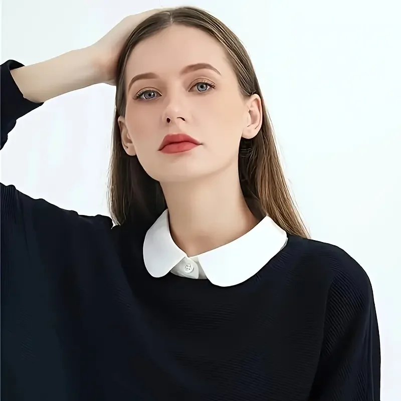 1 Pcs Versatile Knitted Half Shirt Fake Collar Lightweight Durable Elegant Upgrade Style Easily fake collar detachable collar shawl