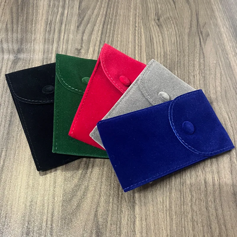 Flocking Buttons Double-Sided Portable Watch Storage Bag Pearl Flocking Button ...