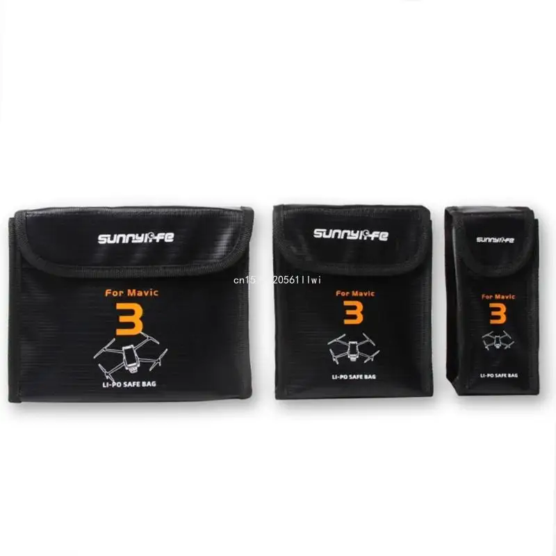 

Lipo Battery Safe Bag Large Capacity Explosionproof Fireproof Bag for Mavic 3 Dropship