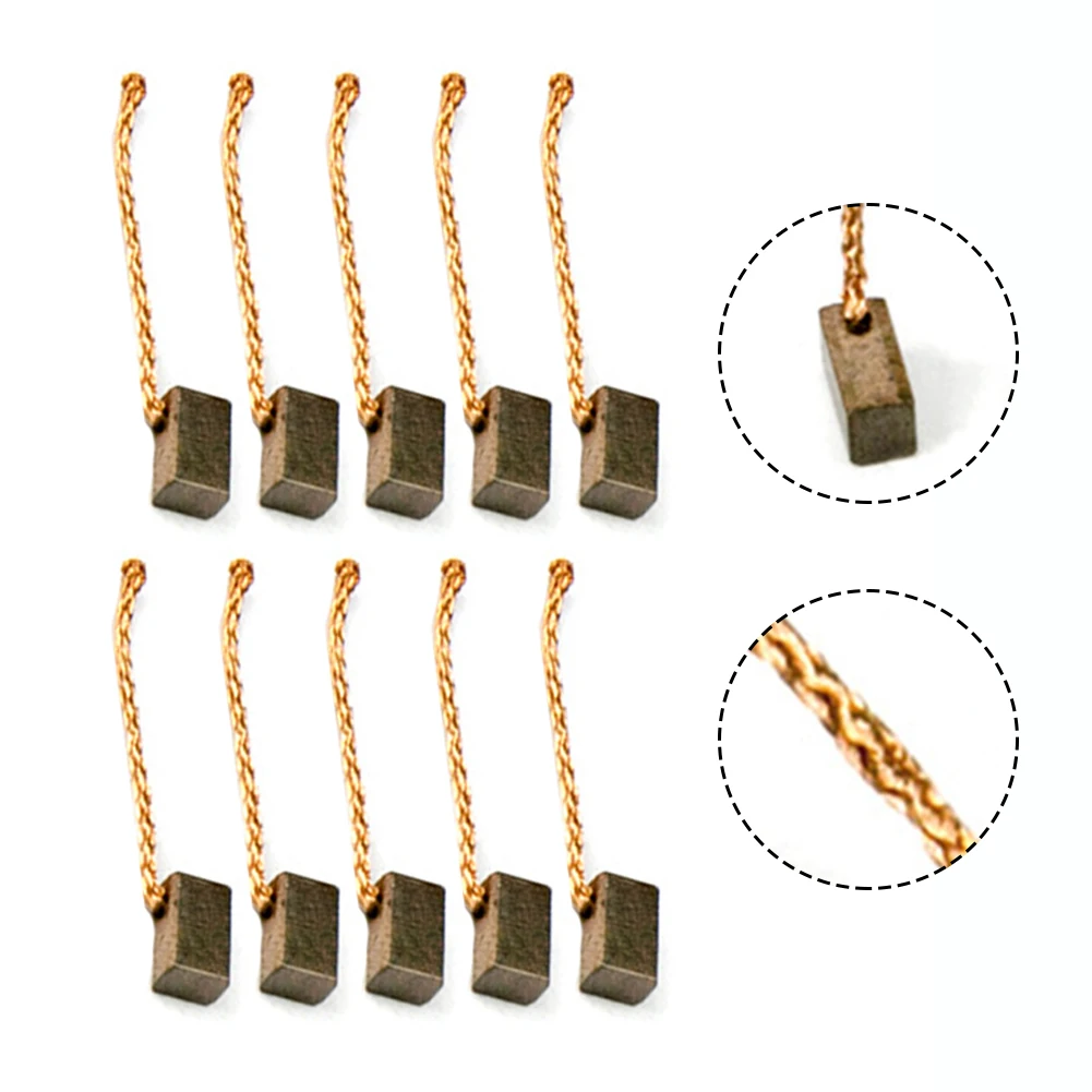 10pcs Carbon Brush Car Casement Motor Brush Copper 4x5x8mm Carbon Brushes For Automotive Casement Motors Electric Power Tool
