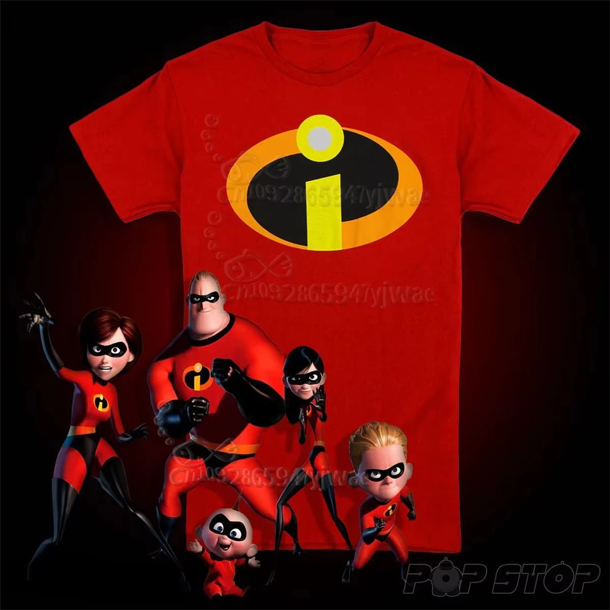Incredibles Movie Family Logo Grafikdruck-Shirt, Fan-T-Shirt, O-Ausschnitt, hochwertiges, kurzärmeliges Familien-Party-T-Shirt für Erwachsene und Kinder