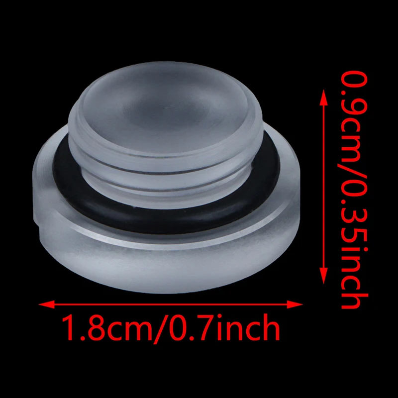 2pcs Frosted G1/4 Water Plug Matte Acrylic Water Stop Lock Seal Button Hand Twisting Cooling Fitting Transparent flat plug water cooling fitting extender fitting