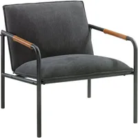 Café Chairs, Cafe Metal Lounge Chair, Charcoal Gray Finish 1