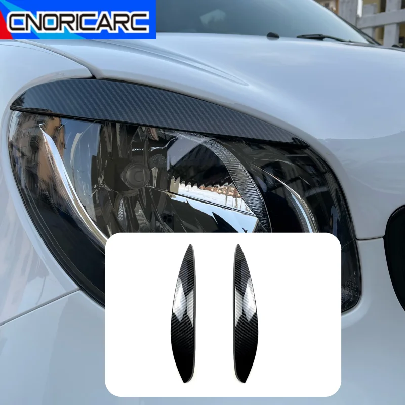 

Автомобильные аксессуары, налобный фонарь, налобный фонарь, Накладка для бровей, карбоновый узор для Mercedes Benz Smart Fortwo Forfour 453 2015-2019