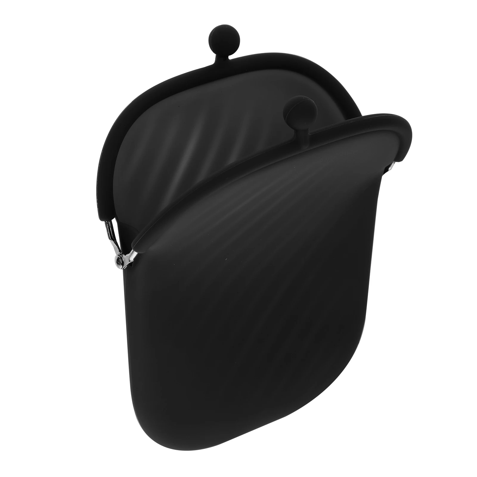 Silicone Coin Purse Women Wallet Key Bag Small Handbag Black Color Lady Purse Compact Size Smooth Buckle Silica Gel Storage