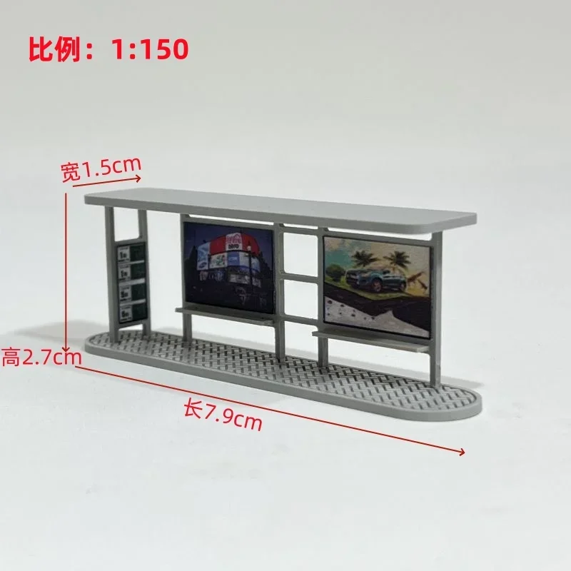 Miniature Bus Station Model 1:87 1:100 1:150 Plastic Assembly Material ...