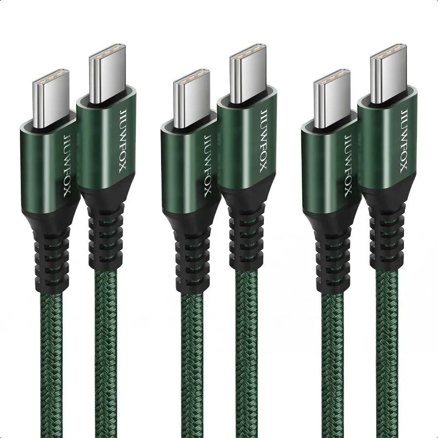 10ft USB C to USB C Fast Charging Cable Pack