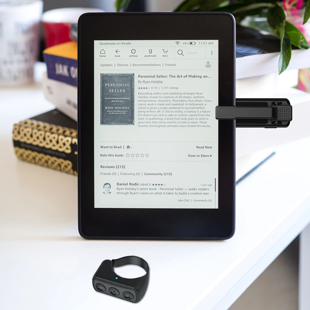 Remote Control Page Turner Ring for Kindle Paperwhite Oasis 