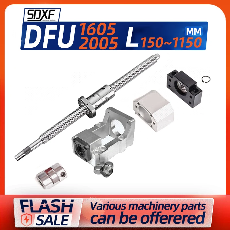 

Precision ball screw double nut set 1605 2005 linear guide bearing stepping servo motor single seat fixed seat module set
