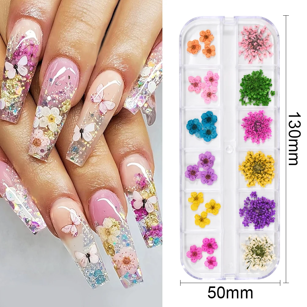 Dried Flowers Press-On Nails