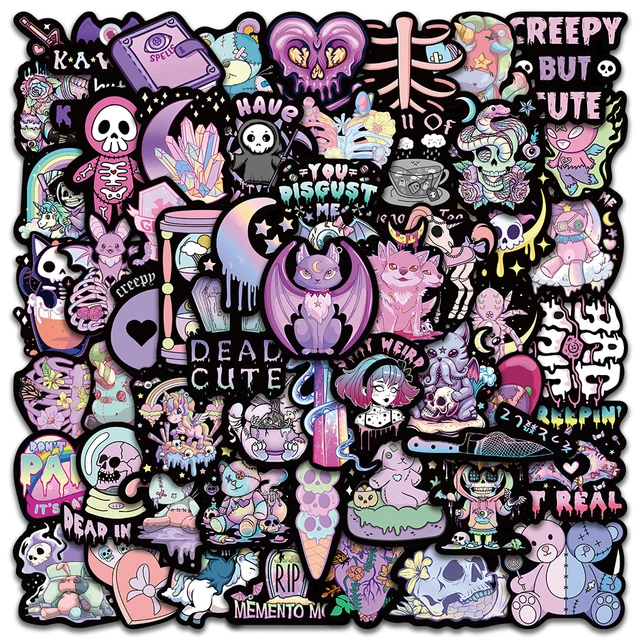 Goth Sticker Waterproof, Cute N Creepy Stickers