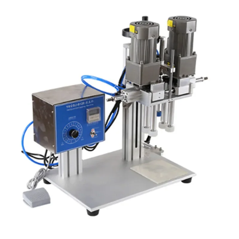 

Semi automatic cosmetic plastic bottle screw capping closing machine laundry detergent twist off trigger spray capping machine