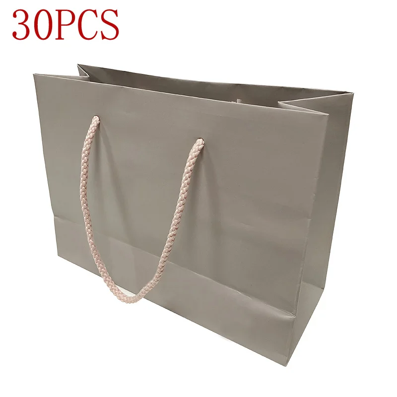 30pcs-gray-popular-outer-packaging-ribbon-paper-bag-handbag-jewelry-gifts-for-bead-charm-bracelet-necklace-ring-earring