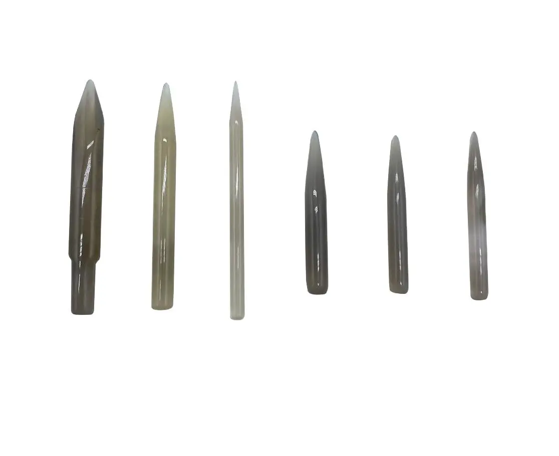 jewelry tools Round Agate Stick Tools for Jewelry Shaping Agate Burnisher Knife Craft Polishing Tool 6 pieces