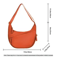Sac à bandoulière en tissu doux pour femmes, couleur unie, Style étudiant décontracté, grands sacs à main, sacs Hobos pour femmes 6