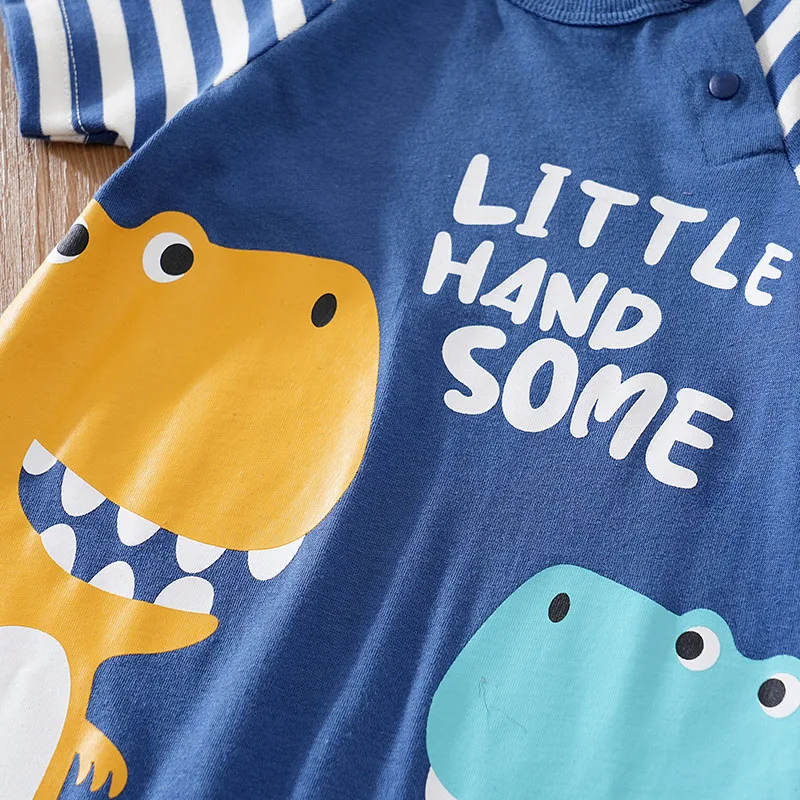 Summer Boys And Girls Cute Cartoon Dinosaur 3d Printing Casual Cotton Comfortable Short Sleeve Baby Bodysuit baby rompers baby jumpsuit cotton jumpsuit baby clothing cotton onesies