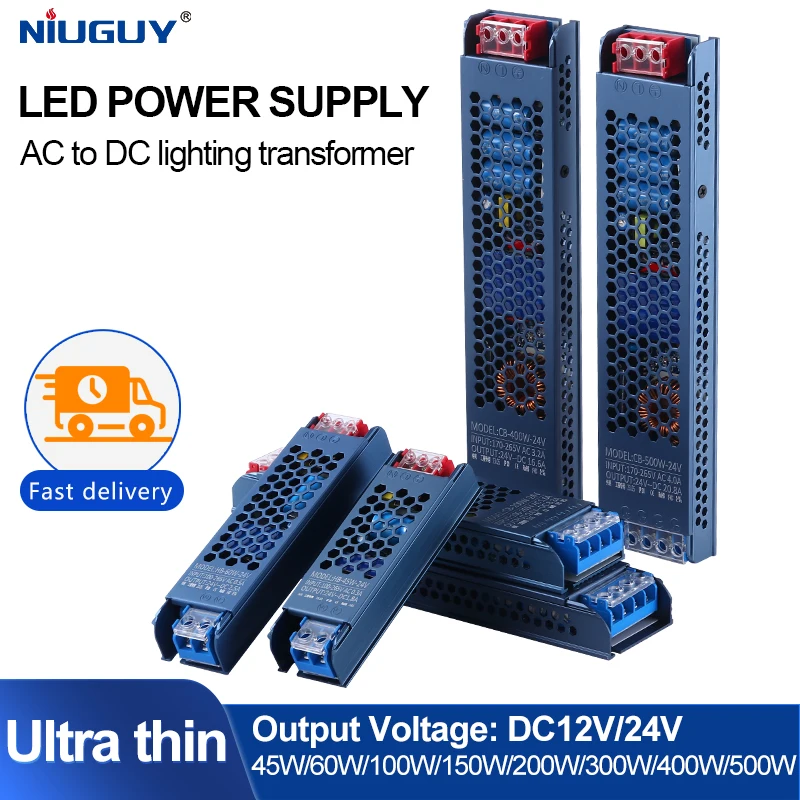 Ультратонкий AC-DC12V 24V LED Driver