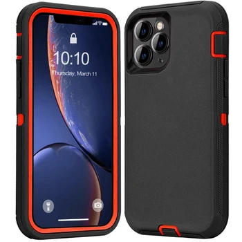 3 IN 1 Heavy Duty Armor Shockproof Dust-Proof Case For iPhone 15 14 13 12 11 16Pro MAX MINI XSMAX XR X XS SE 6 7 8 PLUS Cover 1