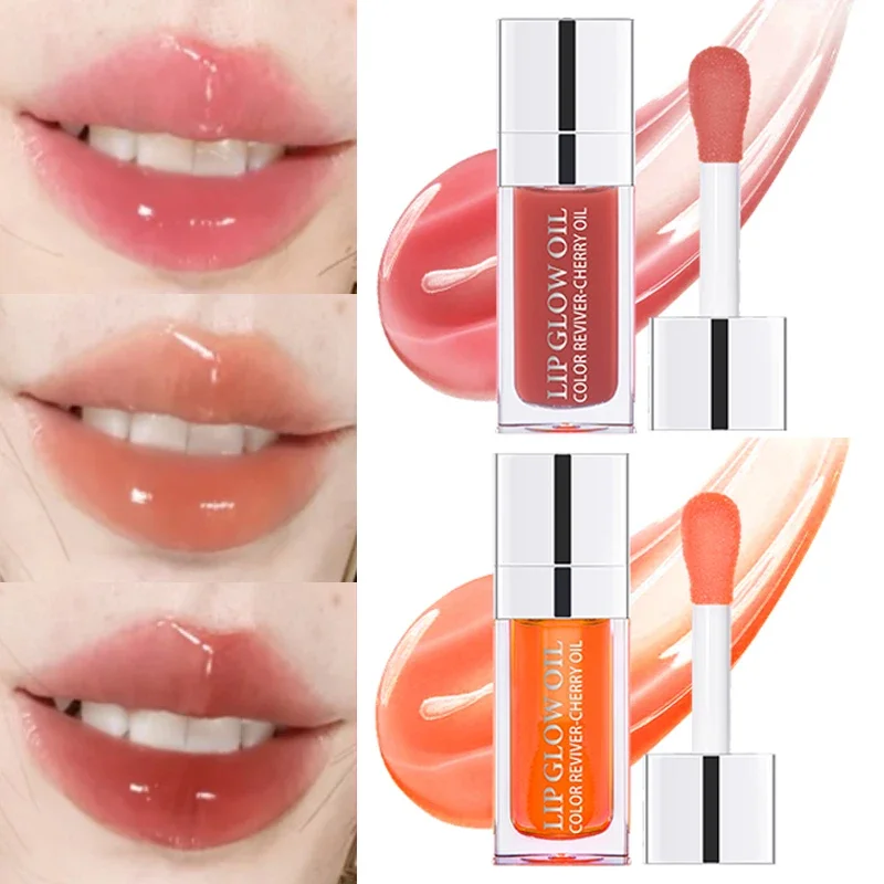 

6ml Crystal Jelly Moisturizing Lip Oil Plumping Lips Gloss Makeup Non Sticky Sexy Fashion Lip Glow Oil Tinted Lip Plumper Makeup
