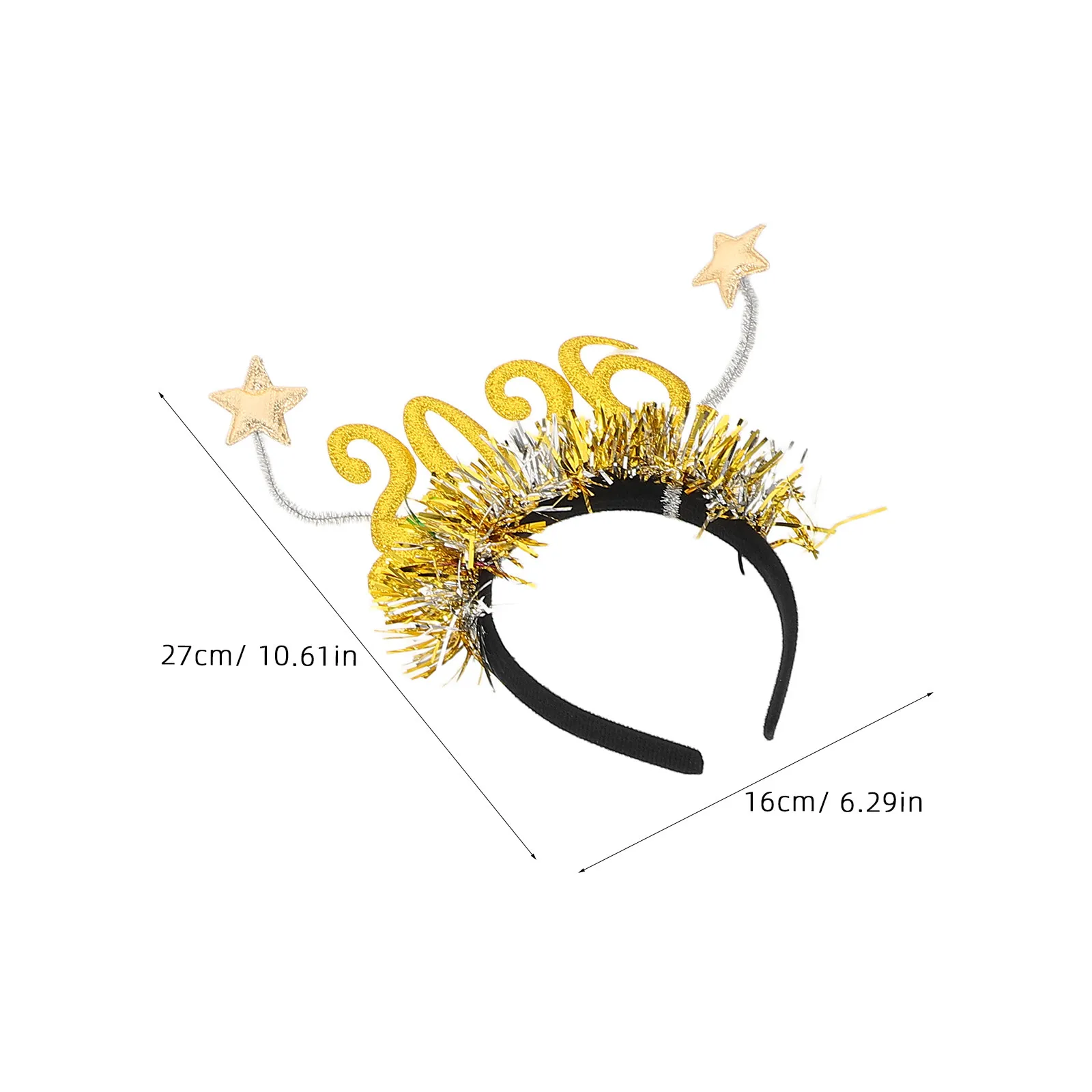4Pcs 새해 머리띠 세트 여성용 스타 글리터 헤어 액세서리 소녀들을 위한 새해 전야 파티 사진 촬영 축하