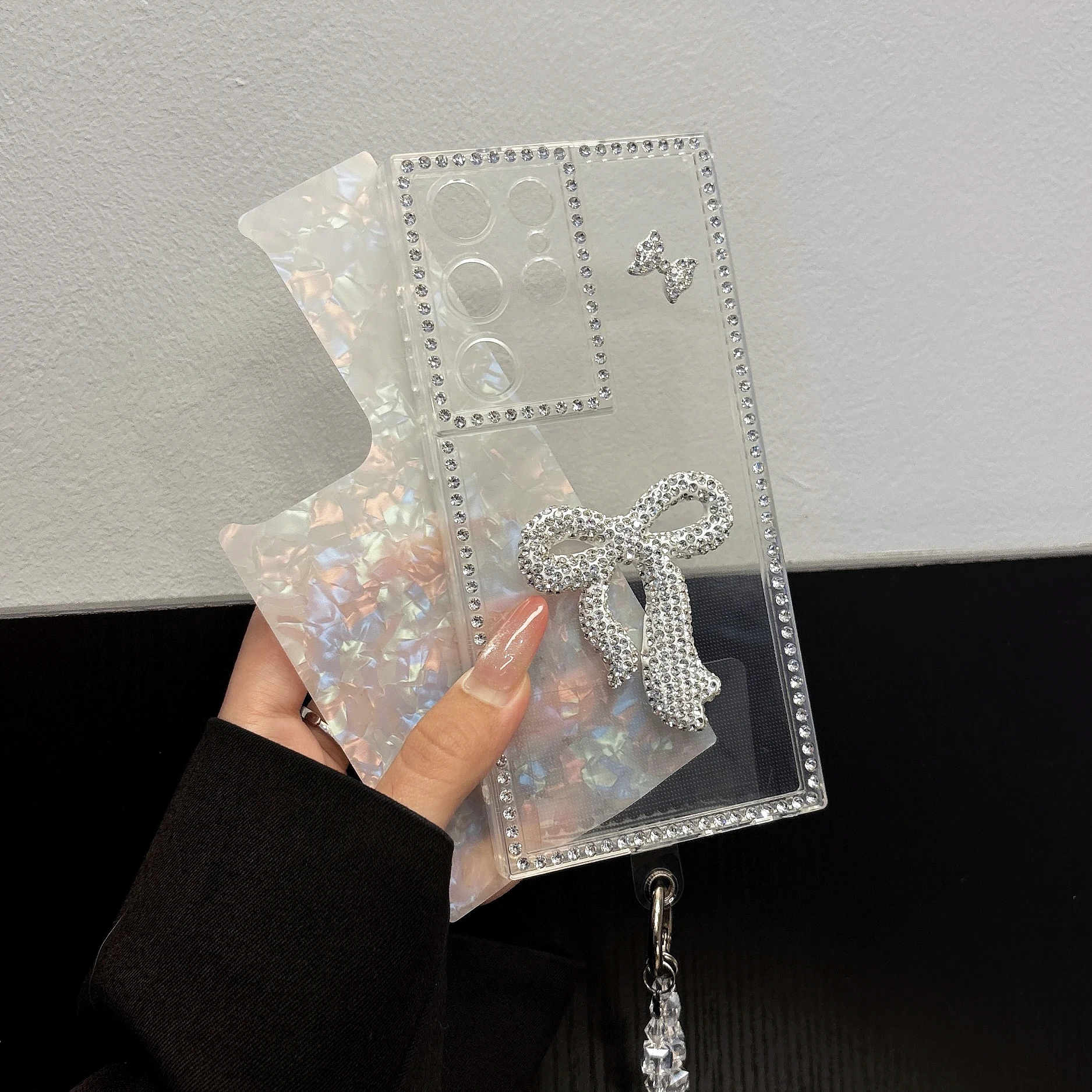 Glitter Bow Bracelet Diamond Phone Case Cover