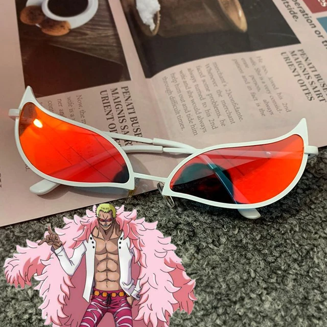 Óculos de sol para cosplay Anime One Piece Donquixote Doflamingo