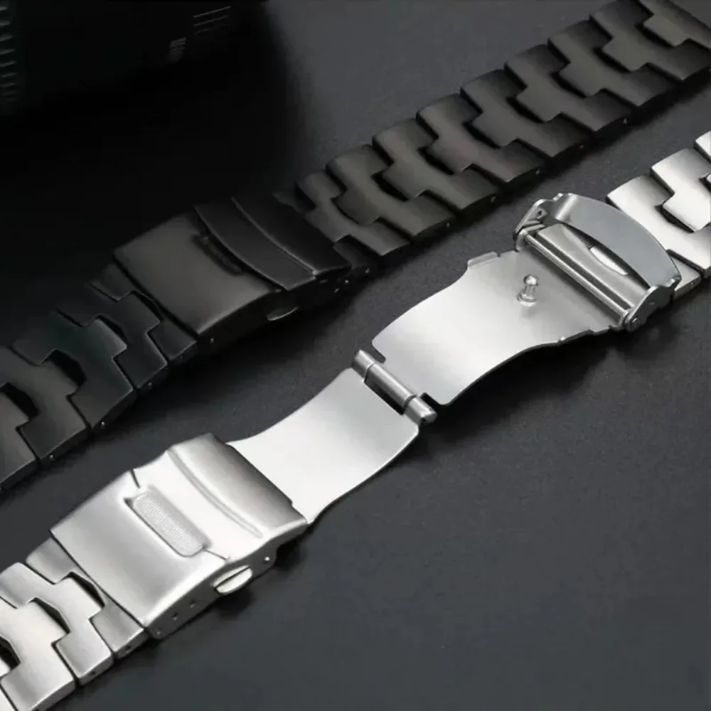 Premium 22mm Titanium Metal Watch Strap - Luxury Replacement Wristband Accessories