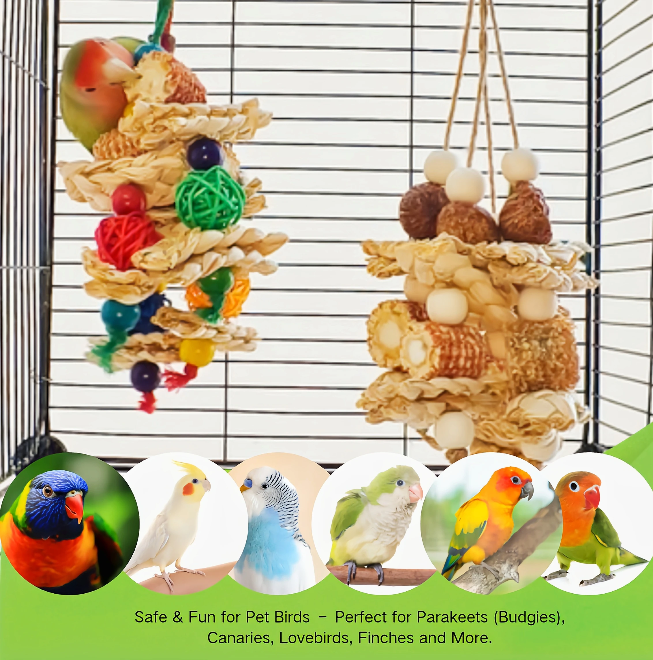 Natural Corn Cob Bird Toy 5