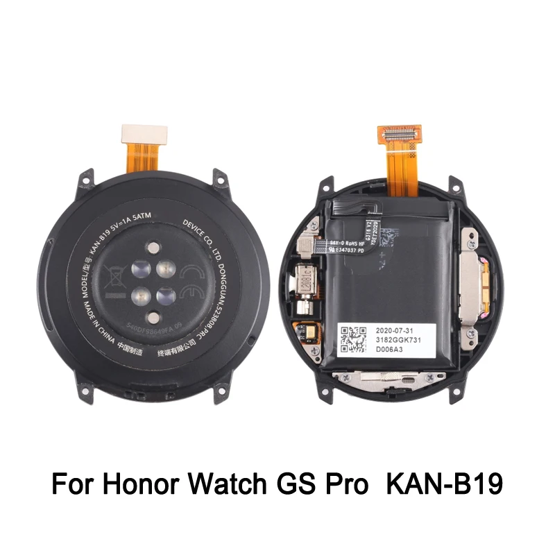 Нижняя крышка с аккумулятором для Honor Watch GS Pro KAN-B19, задняя крышка, полная сборка, запасная часть