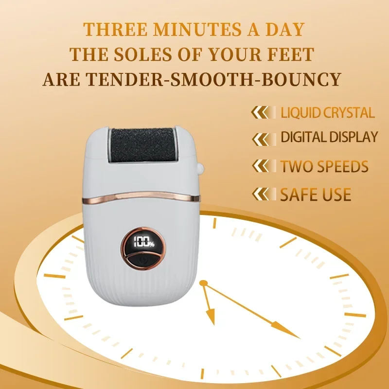 Electric Foot Grinder Rechargeable Foot Callus Remover Pedicure Tools File Feet Care Dead Skin Remover With 3 Roller Heads electric foot grinder electric foot file electric foot callus remover