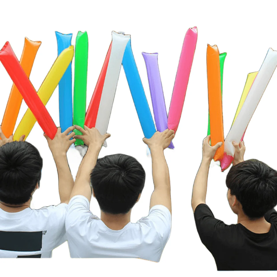 24 Colorful Inflatable Rods Stadium Noise Maker Refueling Rods Demonstration Balloon Inflatable Party Sports Refueling