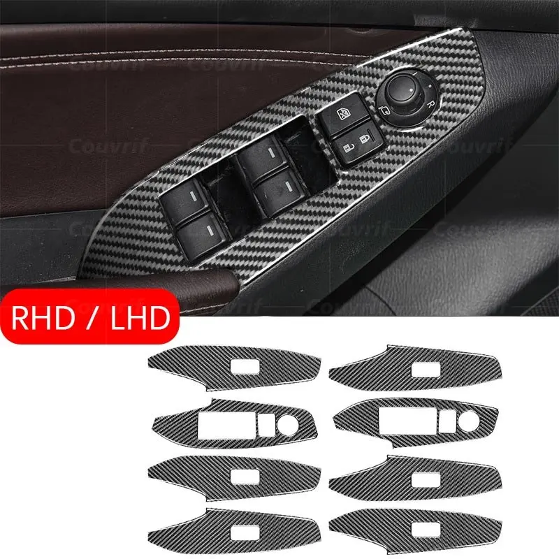 

Carbon Fiber Cover For Mazda 3 Axela BM MPS 2014-2019 Window Lift Switch Button Panel Decoration Carbon Sticker Car Accessories