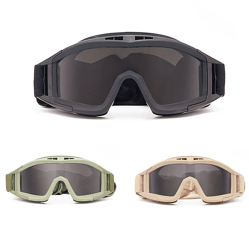 Shooting Glasses Tactical Goggles Safety Goggles Outdoor tactical glasses desert locust military fan goggles dust-proof shooting motorcycle CS shock resistant sports glasses