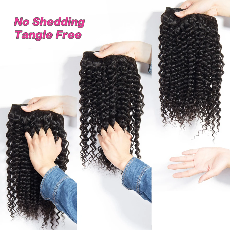 Kinky Curly Clip In Human Hair Extensions 10pieces/Set 120g Brazilian 3B 3C Clip Ins Extensions For a Full Head Remy Hair