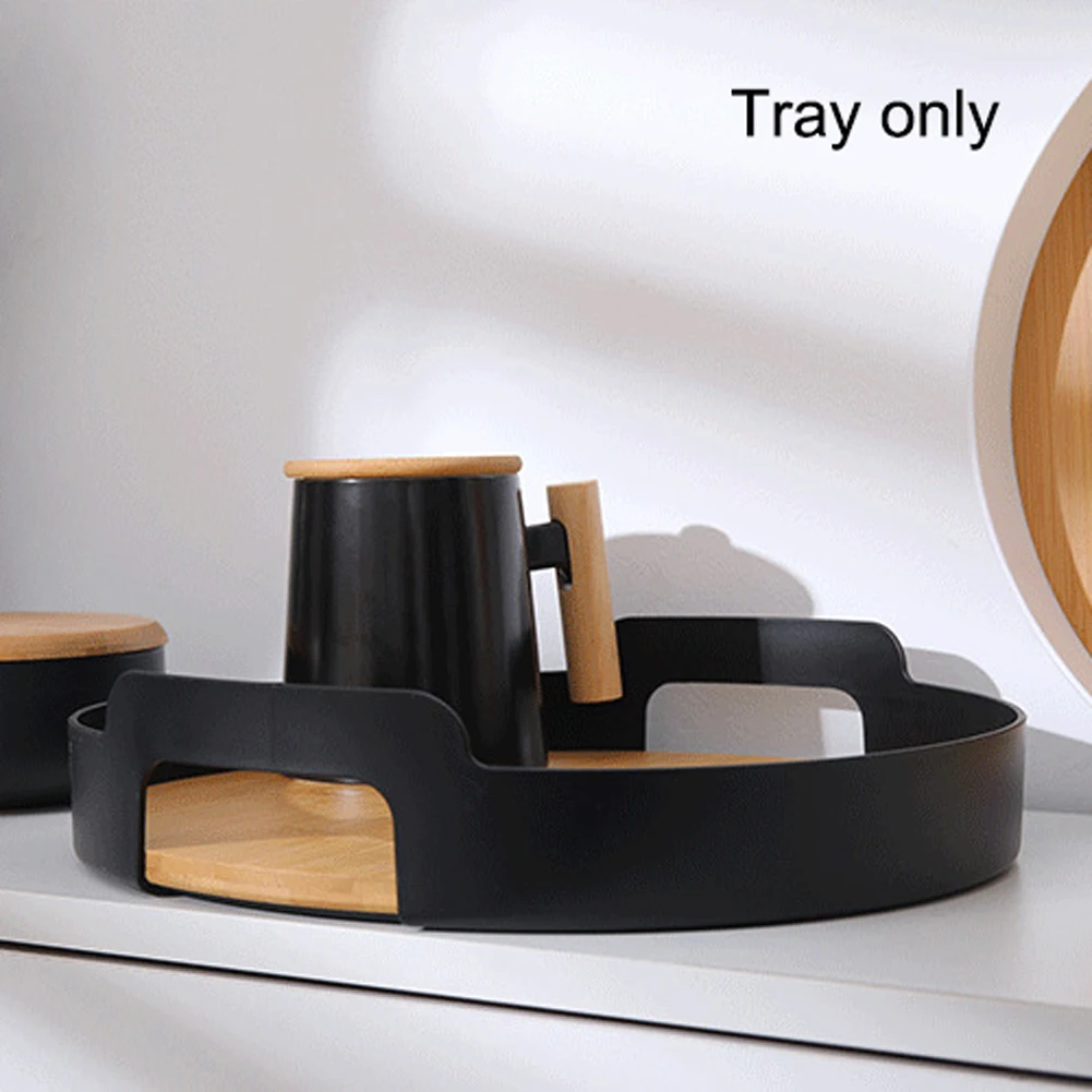Kitchen Tray Storage Tray Wooden Serving Tray Bamboo for Living Room Kitchen Storage