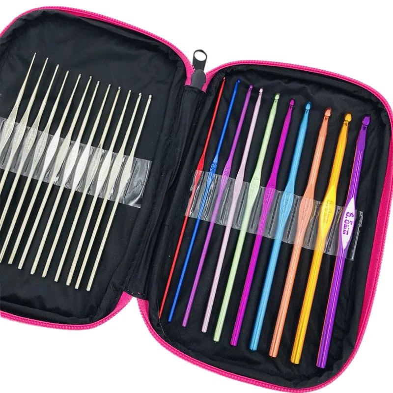Crochet Hook Kit with Case Sewing and Weaving Tools Yarn Crochet Hook Household for Beginners & Experieced Crochet Lovers TMZ