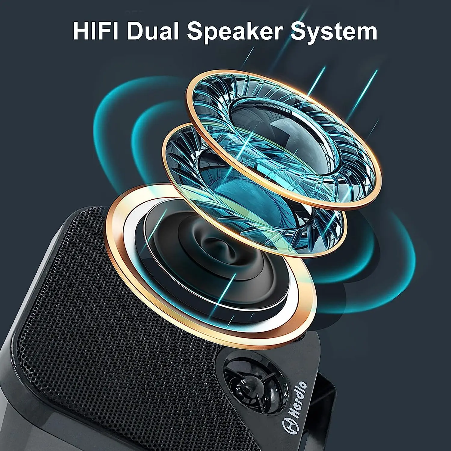 Herdio 4 Inch Portable Bluetooth Speaker Wired Waterproof 120W Shower Speakers Outdoor Boat Truck Tractor Loudspeaker Wholesale