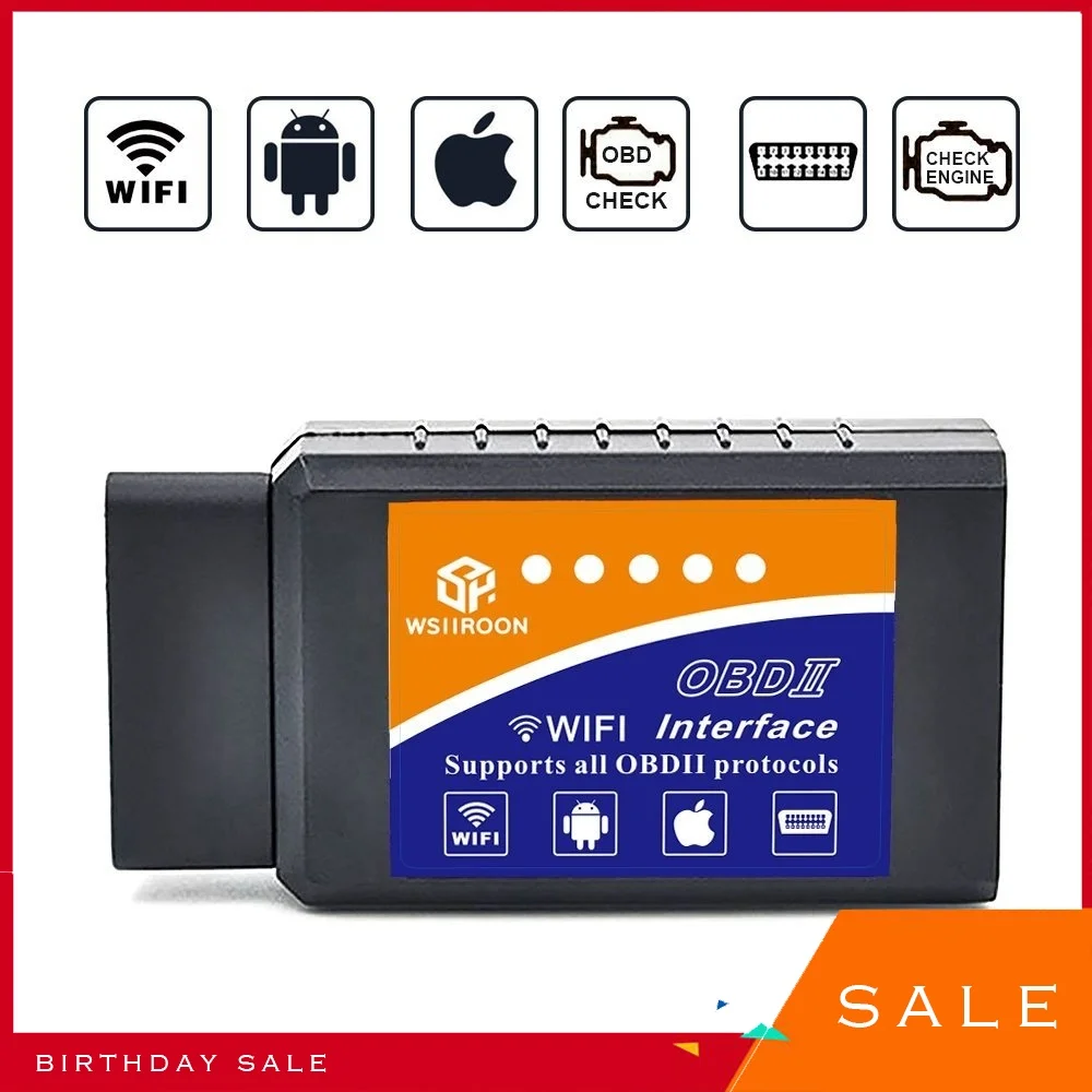 

2023 Wi-Fi ELM327 V1.5 с чипом PIC18F25K80 Супер Мини OBD2 считыватель кодов Автомобильный сканер ELM 327 Wi-Fi OBD2 автомобильный диагностический инструмент